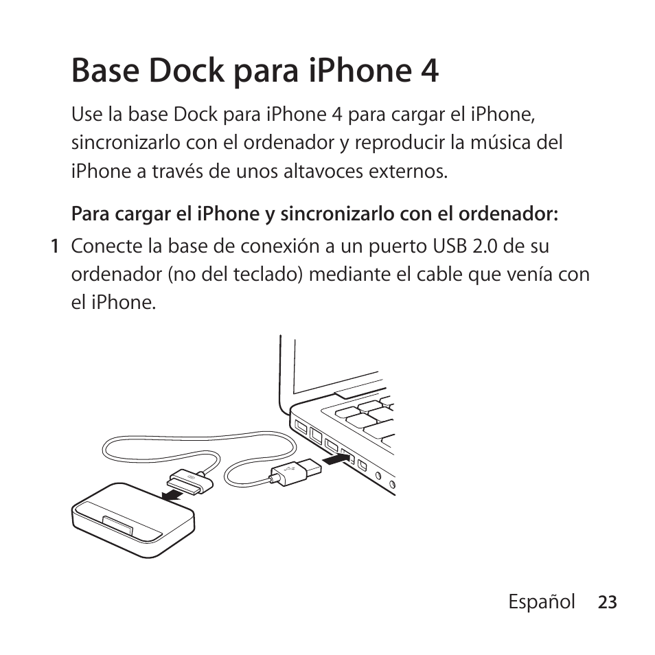 Base dock para iphone 4 | Apple iPhone 4 Dock User Manual | Page 23 / 40