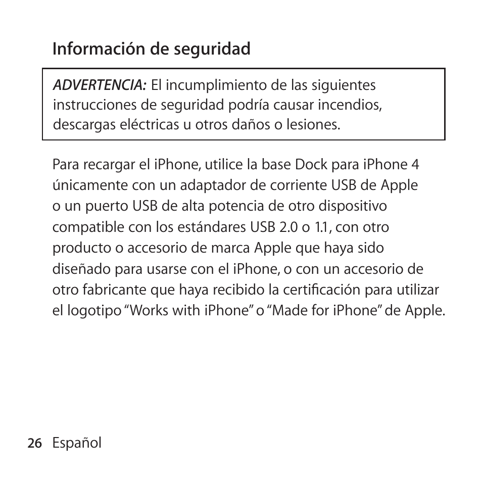 Apple iPhone 4 Dock User Manual | Page 26 / 40