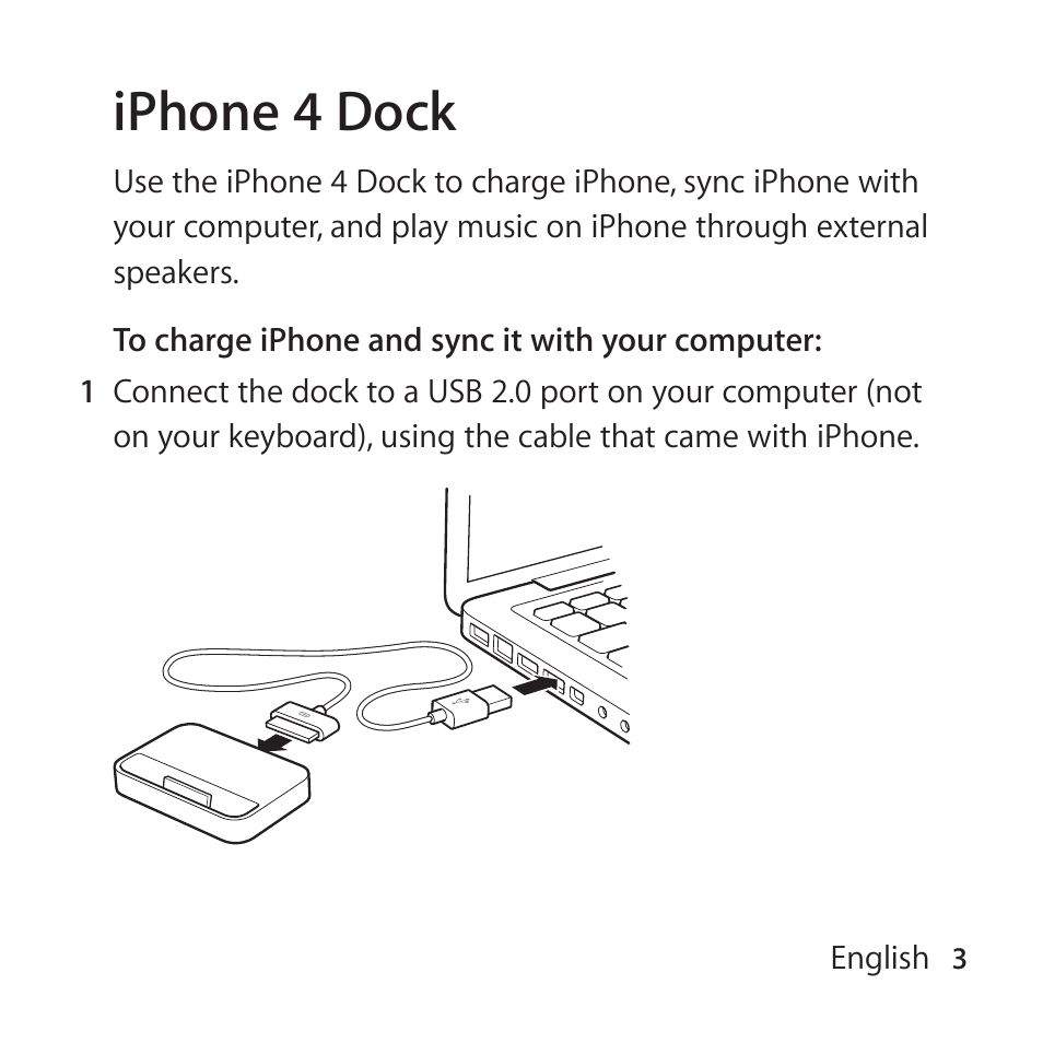 Iphone 4 dock | Apple iPhone 4 Dock User Manual | Page 3 / 40