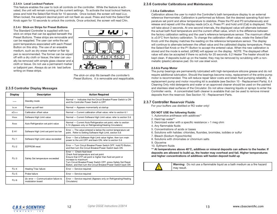 2 3 7 controller | C.B.S. Scientific DGGEK-4801 User Manual | Page 7 / 19