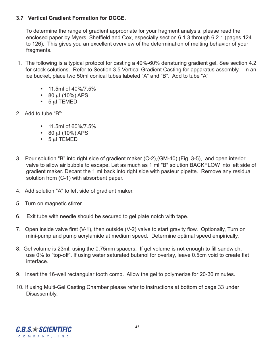 C.B.S. Scientific TTGEK-2401-220 User Manual | Page 42 / 60