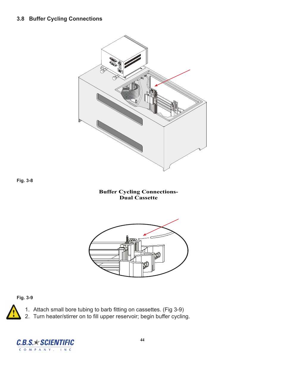 8 buffer cycling connections | C.B.S. Scientific TTGEK-2401-220 User Manual | Page 44 / 60