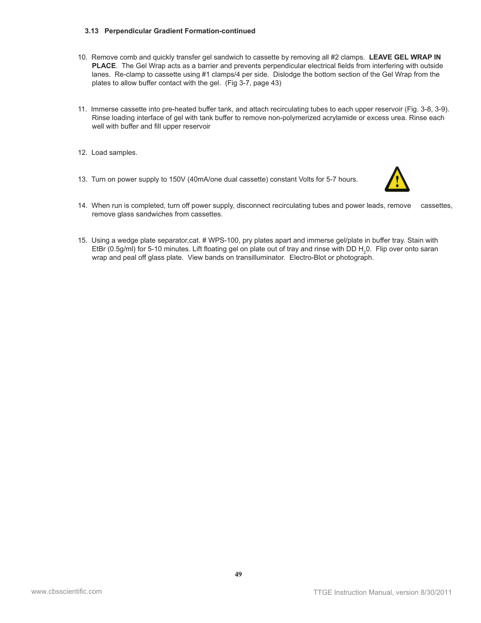 C.B.S. Scientific TTGEK-2401-220 User Manual | Page 49 / 60