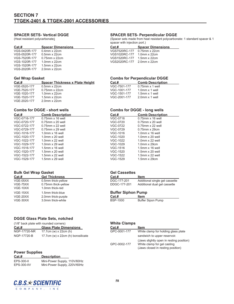 C.B.S. Scientific TTGEK-2401-220 User Manual | Page 58 / 60