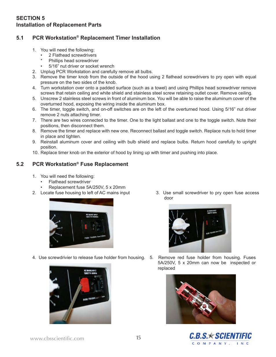 C.B.S. Scientific PP-048-202-SS User Manual | Page 16 / 21