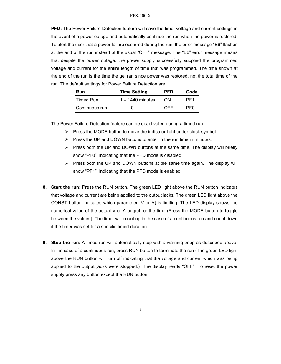 C.B.S. Scientific EPS – 200 X User Manual | Page 9 / 15