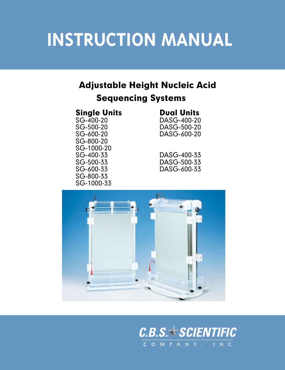 C.B.S. Scientific SG Series User Manual | 36 pages