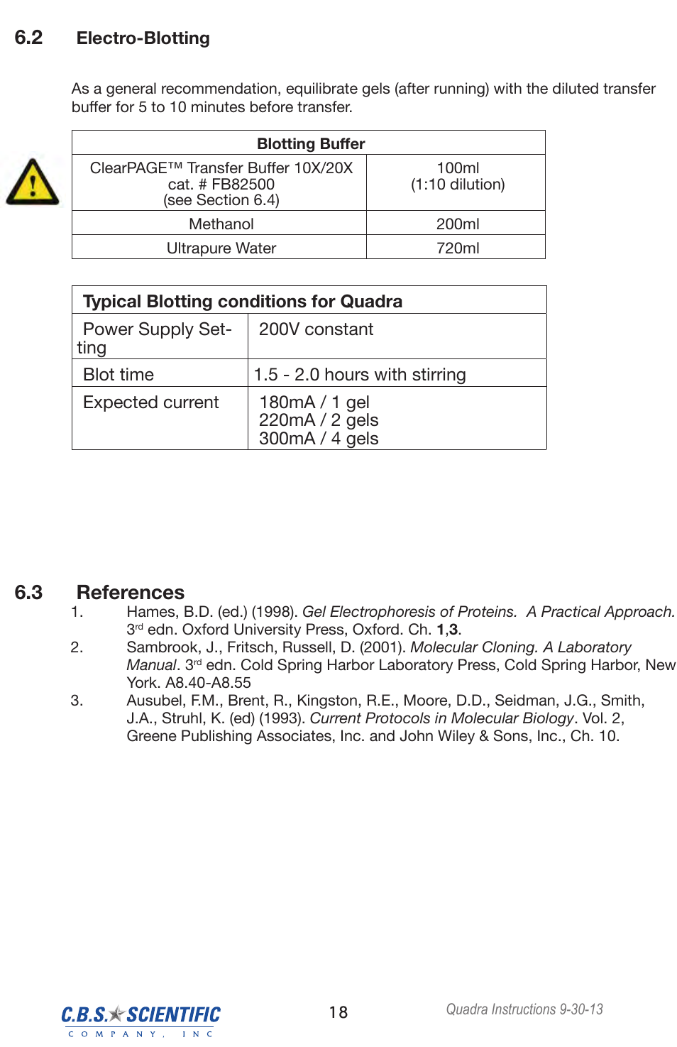 3 references | C.B.S. Scientific QNX-700 User Manual | Page 18 / 24