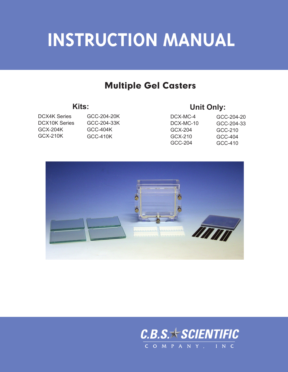 C.B.S. Scientific DCX-MC-10 User Manual | 3 pages