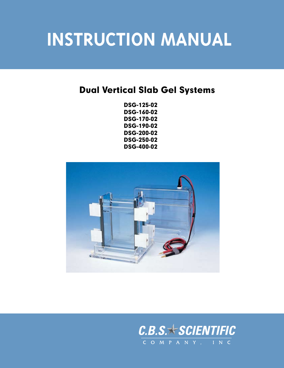 C.B.S. Scientific DSG Series User Manual | 20 pages