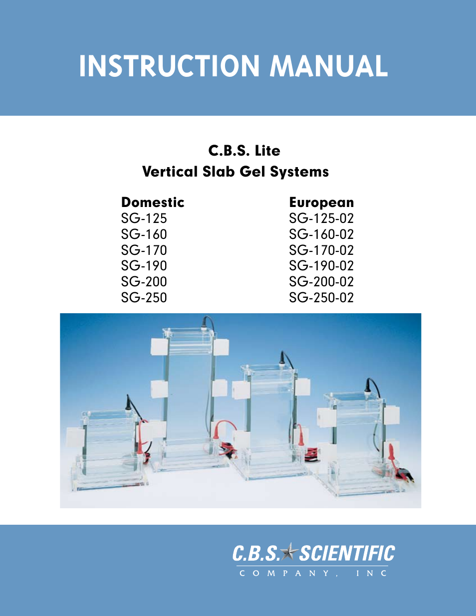 C.B.S. Scientific SG Series User Manual | 20 pages