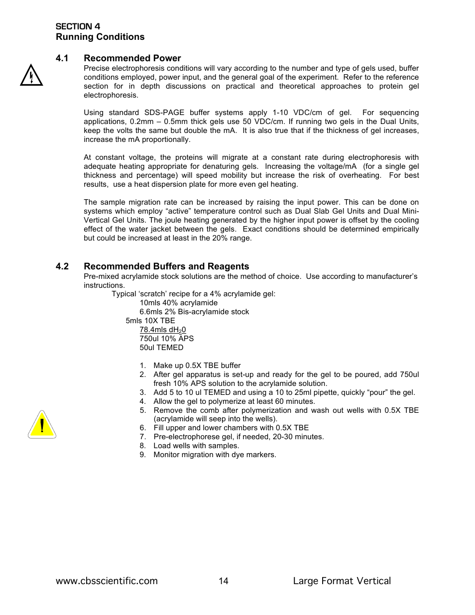 C.B.S. Scientific LDASG-400-20 User Manual | Page 14 / 18