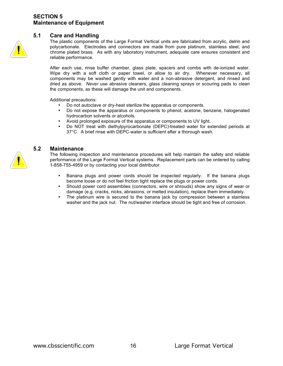 C.B.S. Scientific LDASG-400-20 User Manual | Page 16 / 18