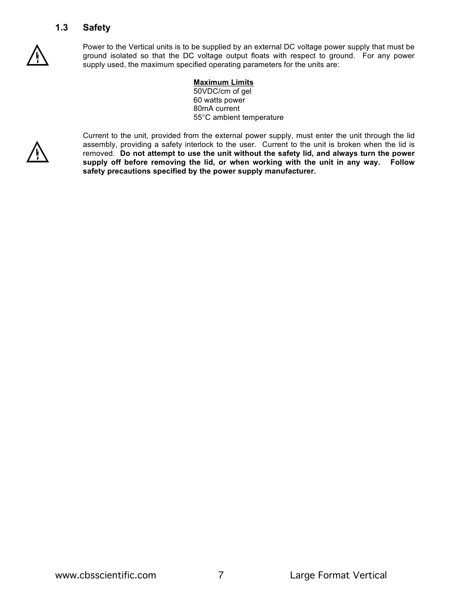 C.B.S. Scientific LDASG-400-20 User Manual | Page 7 / 18