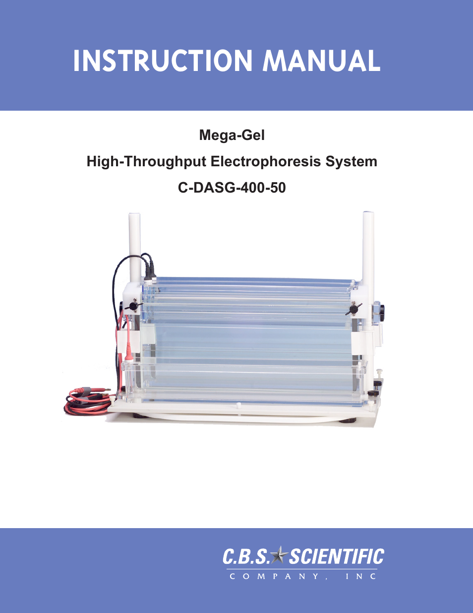 C.B.S. Scientific C-DASG-400-50 User Manual | 16 pages