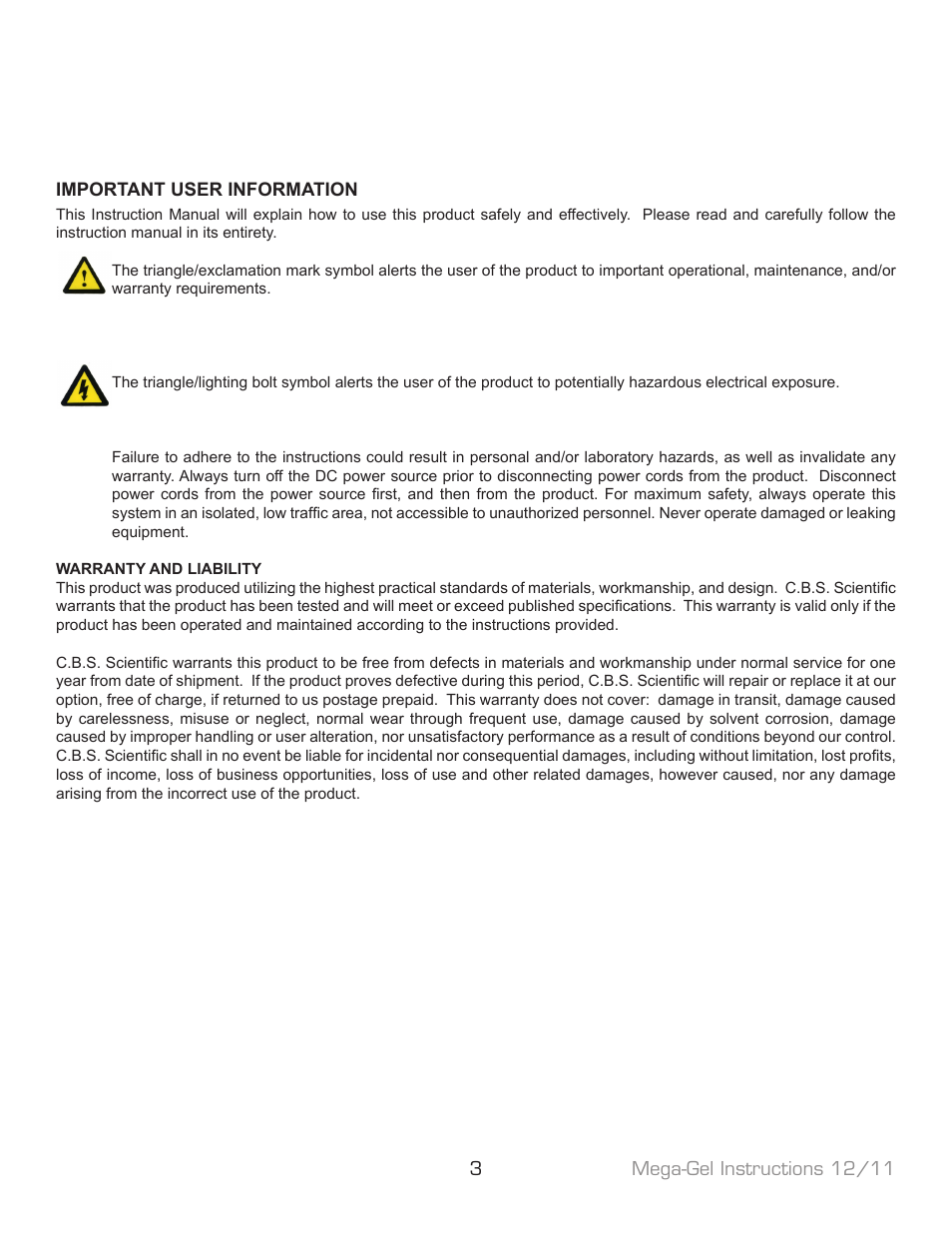 C.B.S. Scientific C-DASG-400-50 User Manual | Page 3 / 16