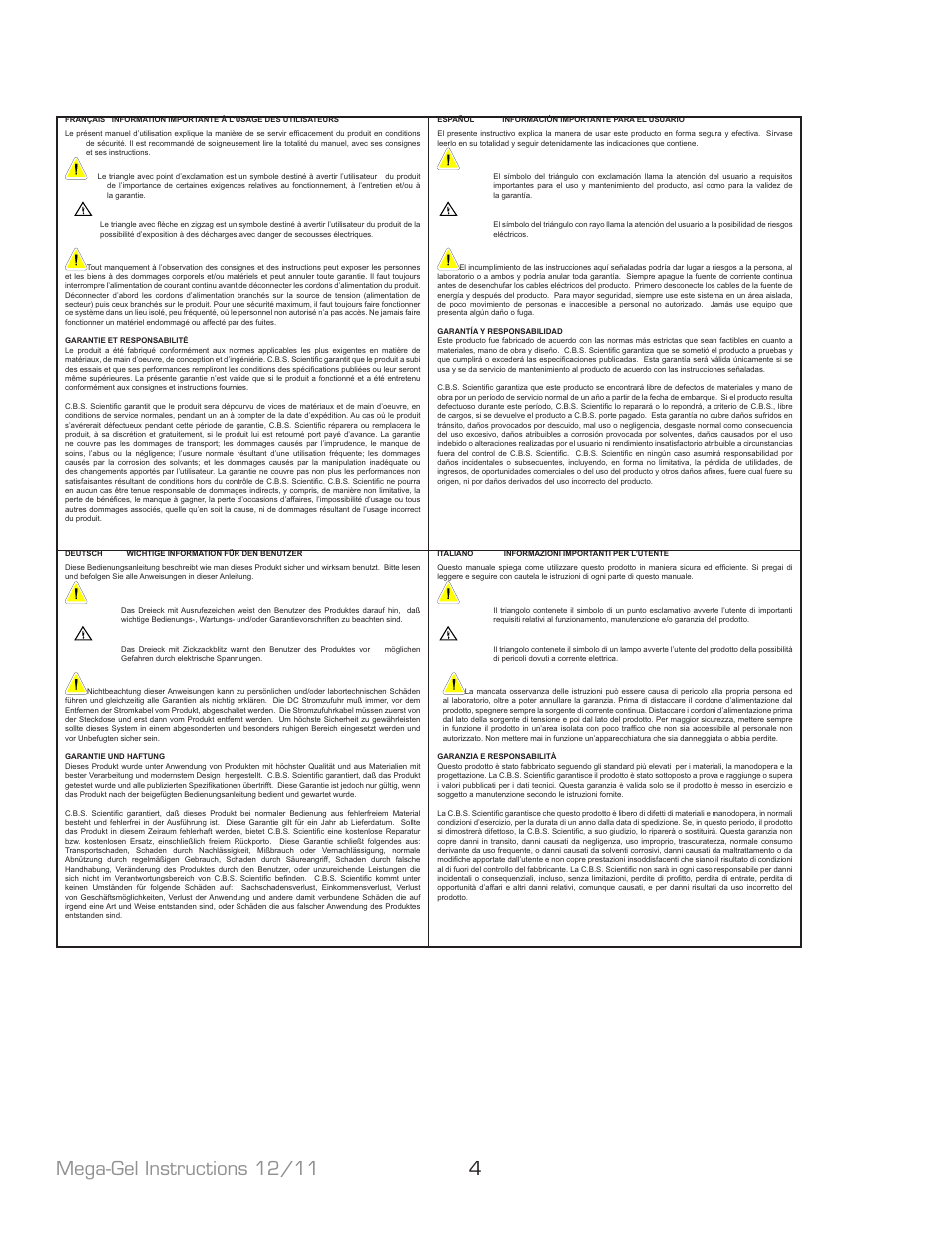 C.B.S. Scientific C-DASG-400-50 User Manual | Page 4 / 16