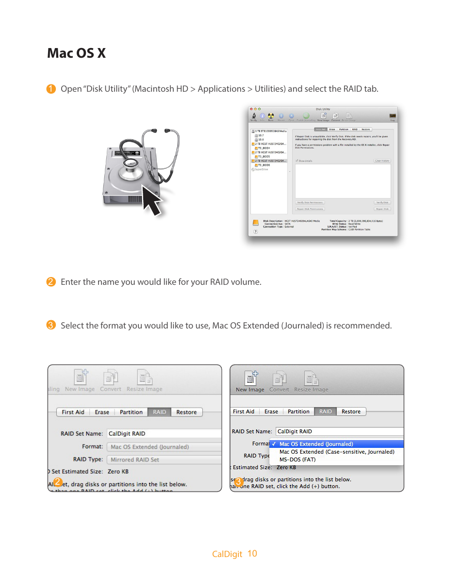 Mac os x | CalDigit T3 Thunderbolt 2 User Manual | Page 10 / 28