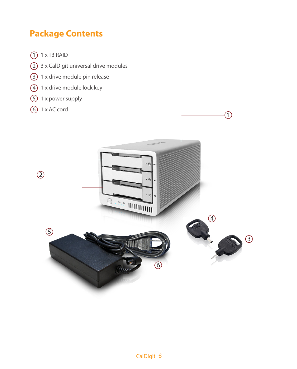 Package contents | CalDigit T3 User Manual | Page 6 / 20