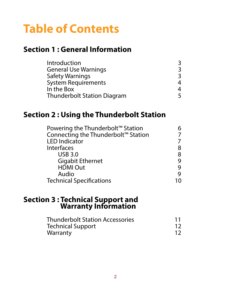 CalDigit Thunderbolt Station User Manual | Page 2 / 12