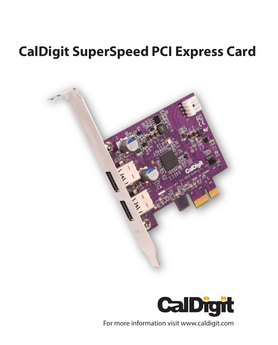 CalDigit USB 3 card for desktop User Manual | 15 pages