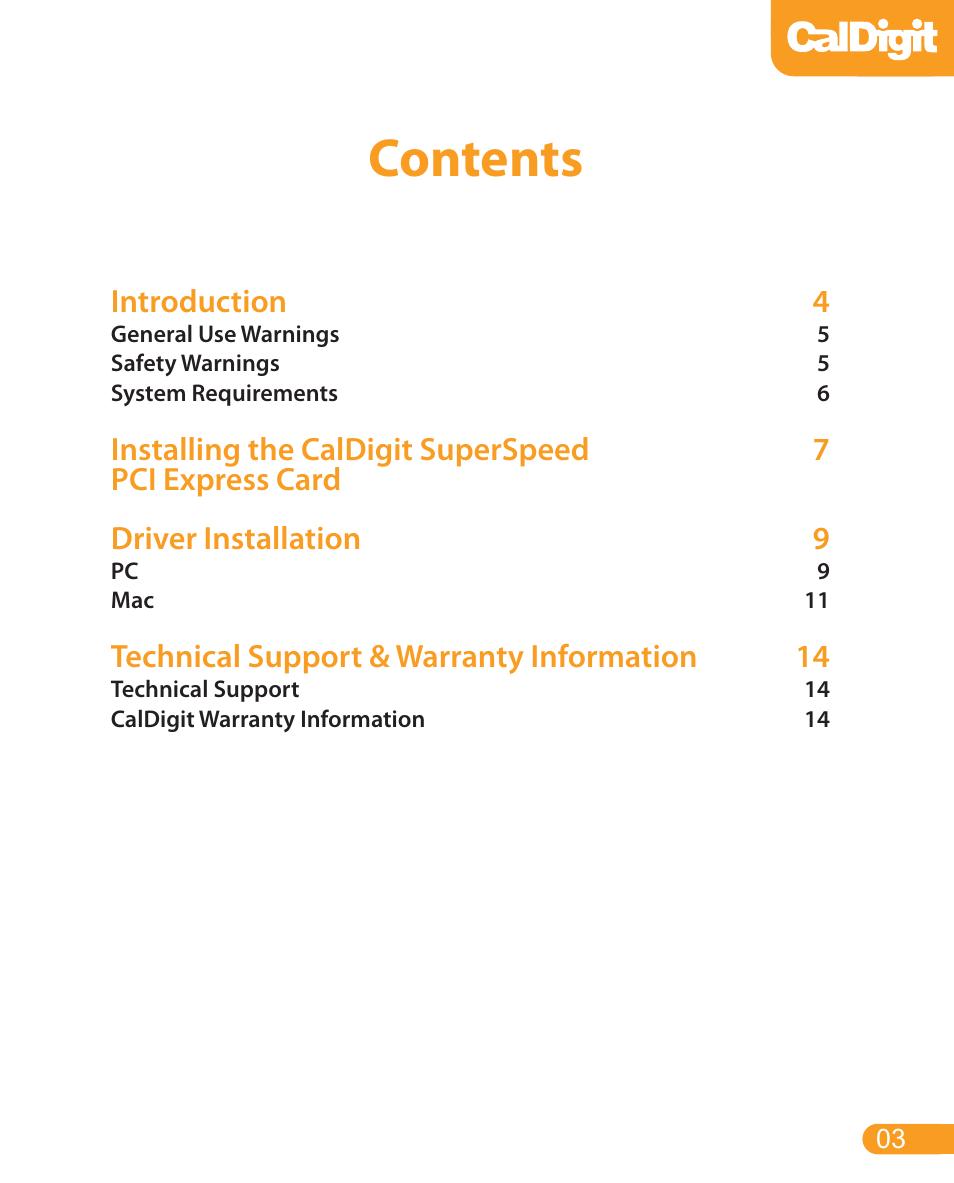 CalDigit USB 3 card for desktop User Manual | Page 3 / 15