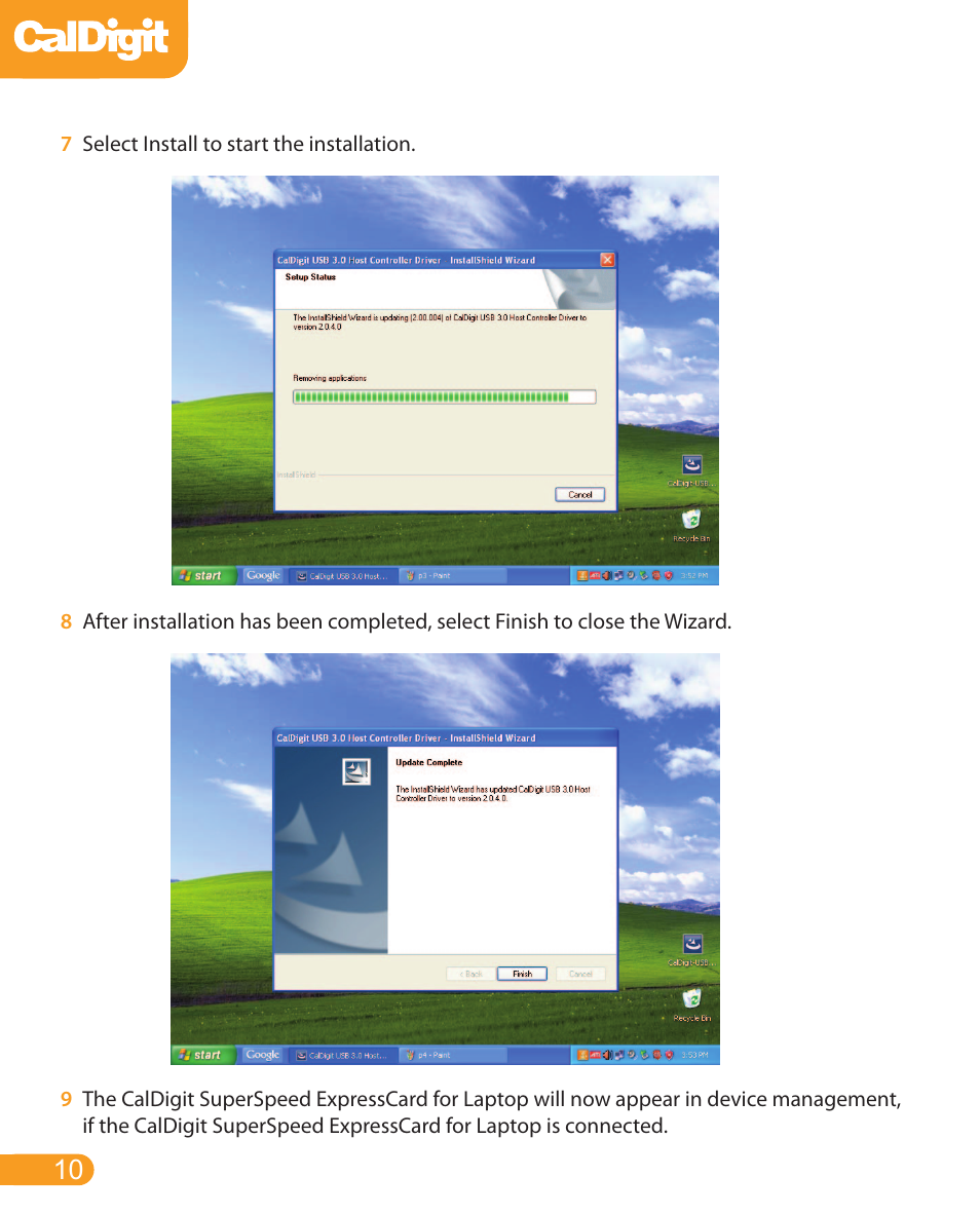 CalDigit USB 3 card for laptop User Manual | Page 10 / 15