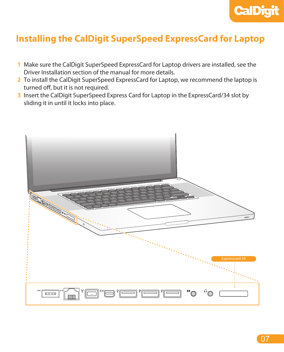 CalDigit USB 3 card for laptop User Manual | Page 7 / 15