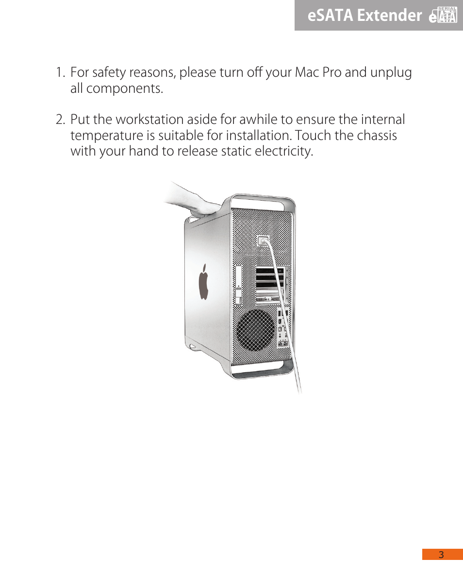 Esata extender | CalDigit eSATA Extender User Manual | Page 3 / 11