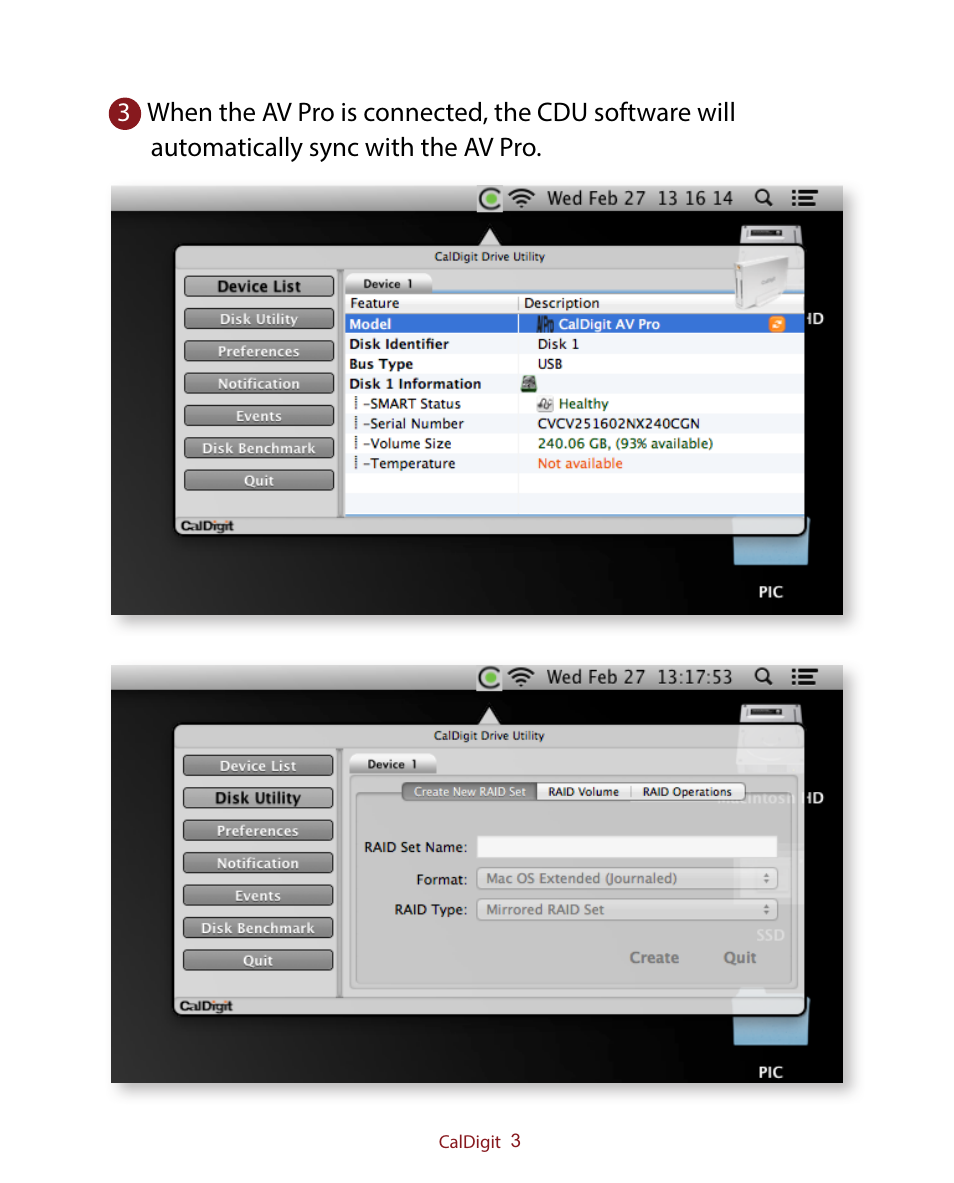 CalDigit Drive Utility & Thunderbolt User Manual | Page 3 / 15