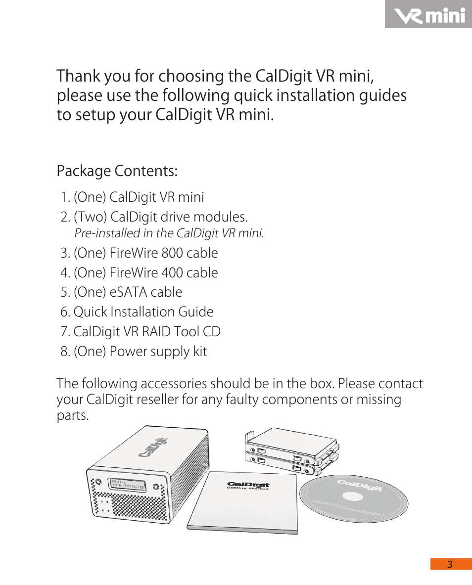 CalDigit VR mini User Manual | Page 3 / 21