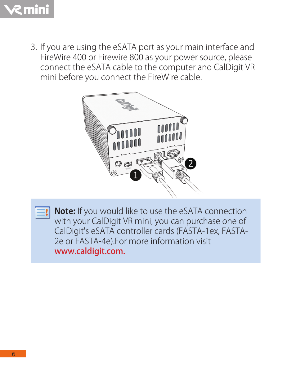 CalDigit VR mini User Manual | Page 6 / 21