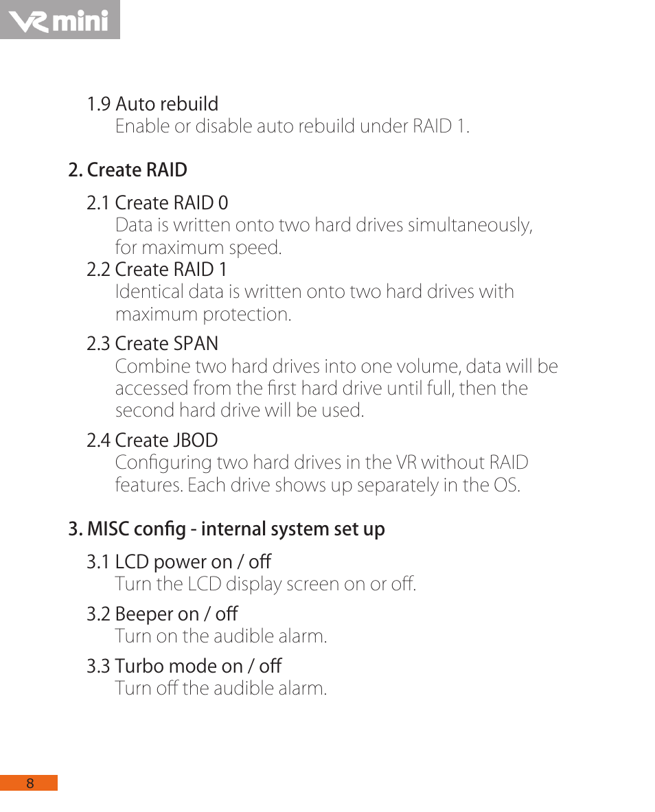 CalDigit VR mini User Manual | Page 8 / 21