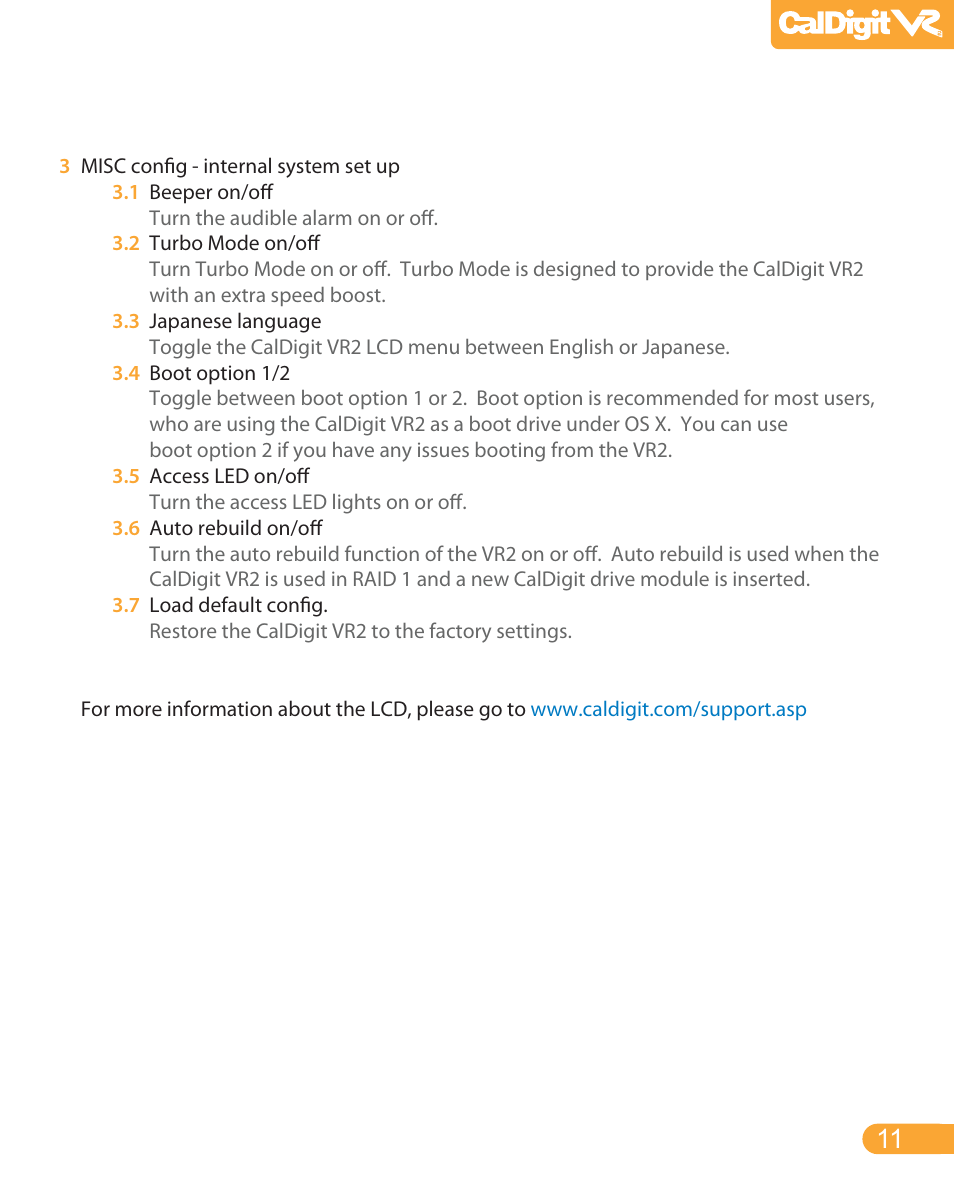 CalDigit VR2 User Manual | Page 11 / 21
