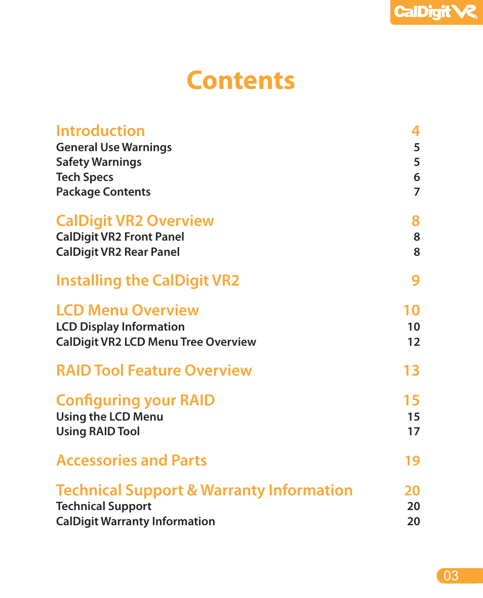 CalDigit VR2 User Manual | Page 3 / 21