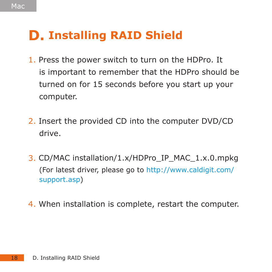 Installing raid shield | CalDigit HDPro User Manual | Page 18 / 40