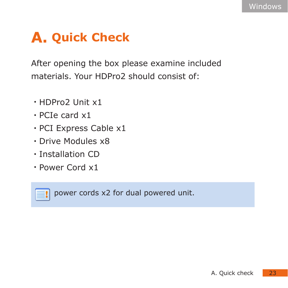 Quick check | CalDigit HDPro2 User Manual | Page 23 / 38