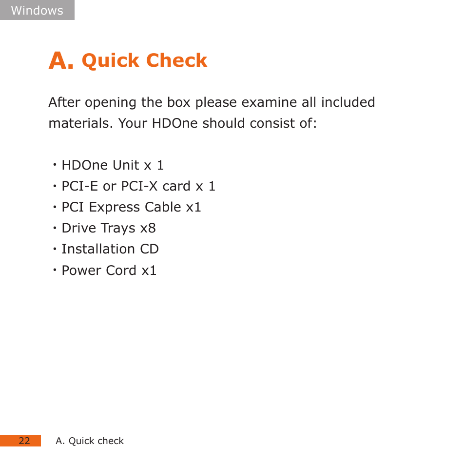 Quick check | CalDigit HDOne User Manual | Page 22 / 36