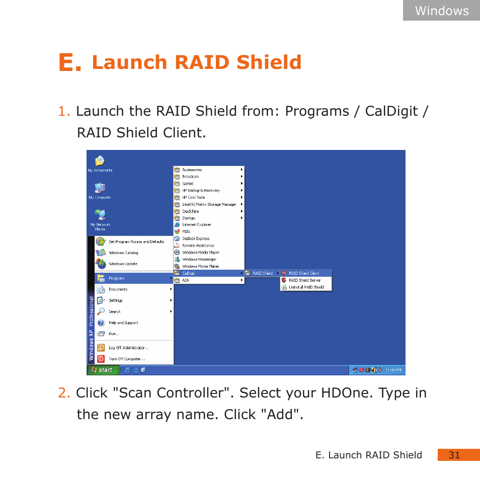 Launch raid shield | CalDigit HDOne User Manual | Page 31 / 36