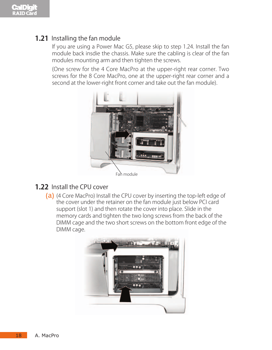 CalDigit RAID Card User Manual | Page 18 / 59