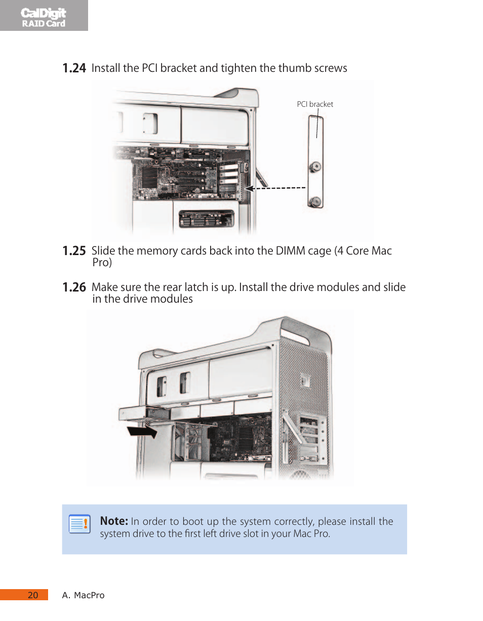 CalDigit RAID Card User Manual | Page 20 / 59
