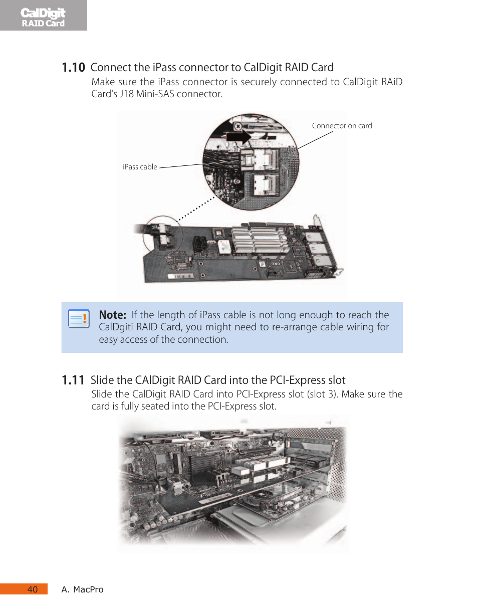 CalDigit RAID Card User Manual | Page 40 / 59