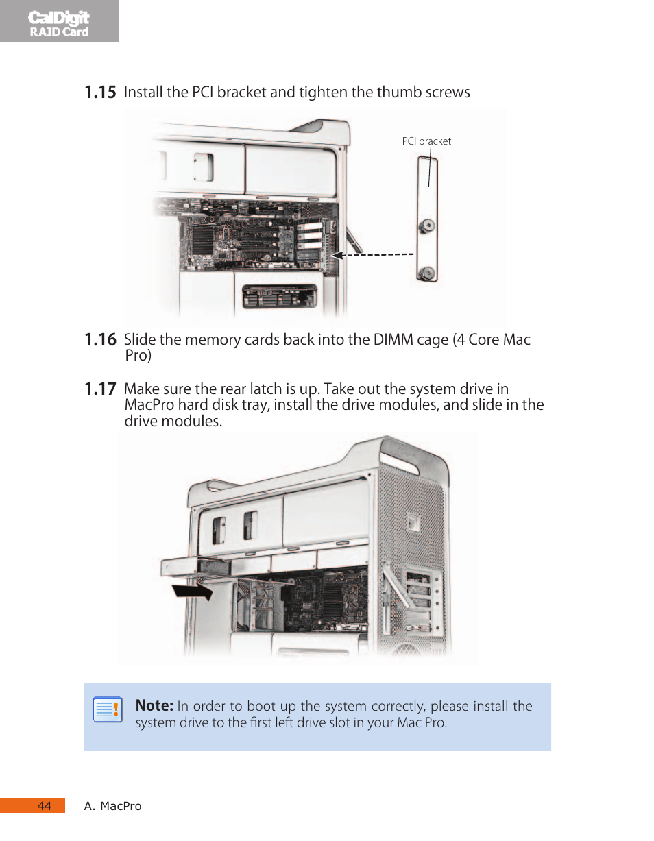 CalDigit RAID Card User Manual | Page 44 / 59