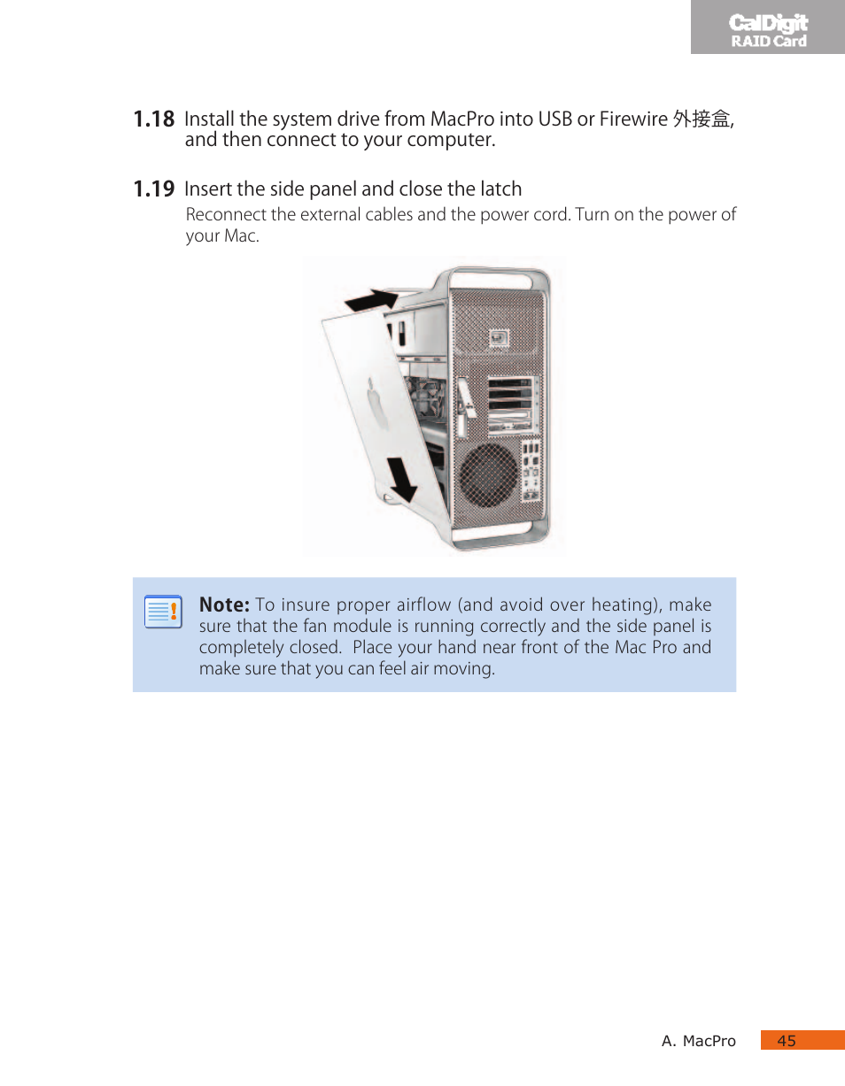 CalDigit RAID Card User Manual | Page 45 / 59