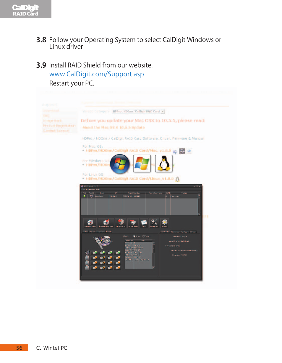 CalDigit RAID Card User Manual | Page 56 / 59