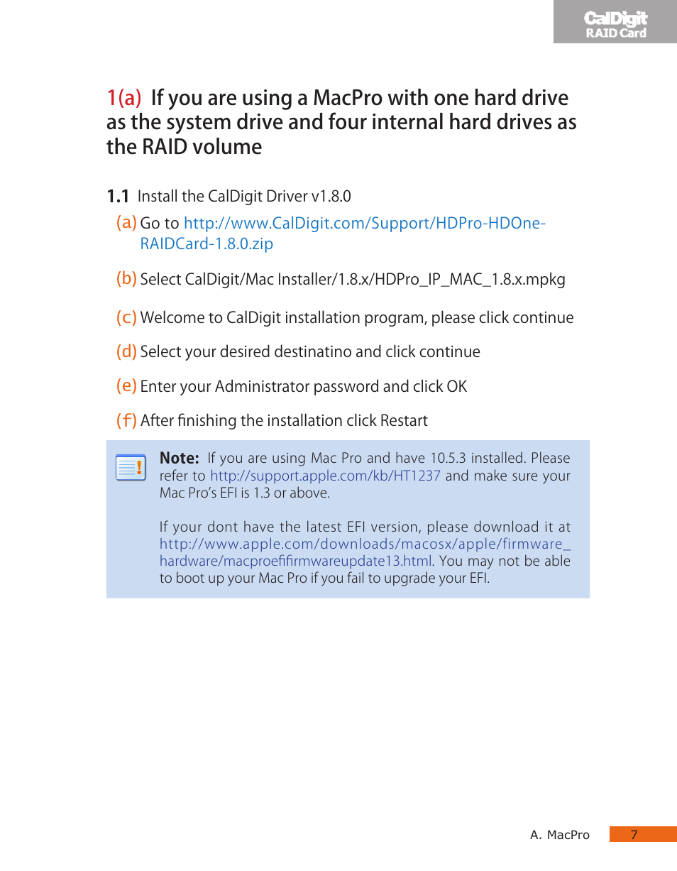 CalDigit RAID Card User Manual | Page 7 / 59