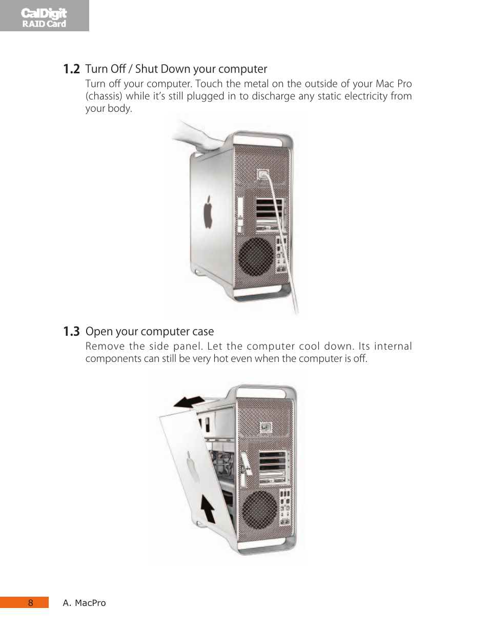 CalDigit RAID Card User Manual | Page 8 / 59