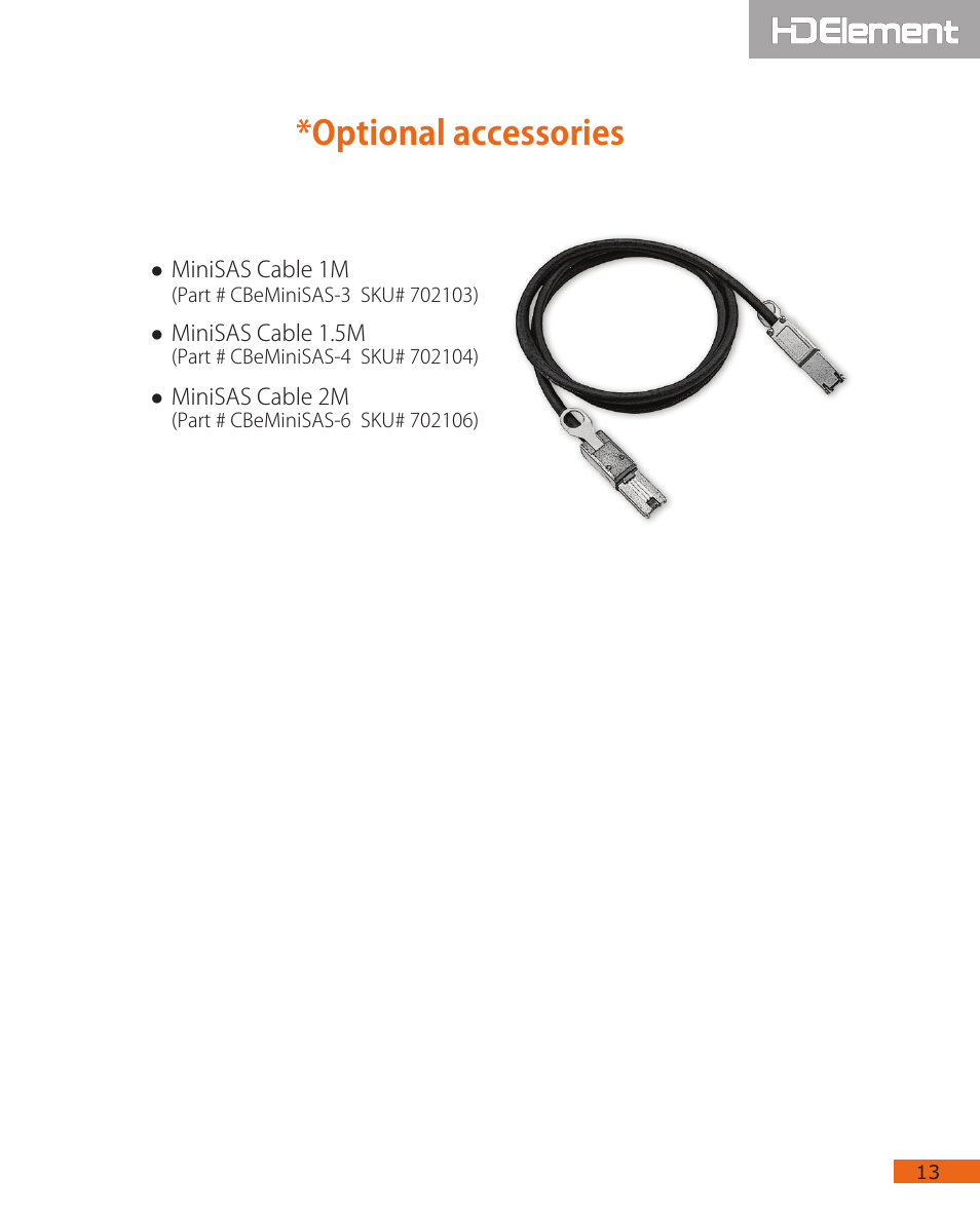 Optional accessories | CalDigit HDElement User Manual | Page 13 / 14