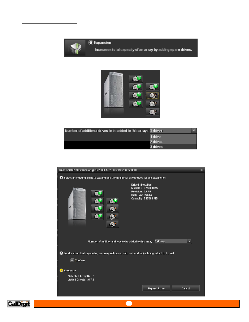 Advanced – expansion | CalDigit RAIDShield User Manual | Page 27 / 41