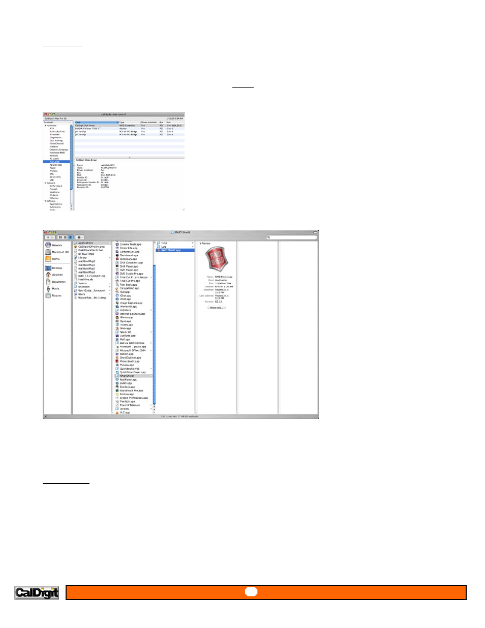 For mac, For linux | CalDigit RAIDShield User Manual | Page 9 / 41
